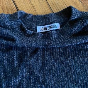 Joah Brown ribbed mock neck oversized crop